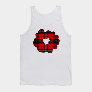 Flannel Scrunchie Tank Top